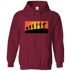 Sarcastic Evolution Sniper Warrior Shooter Kids & Adults Unisex Hoodie